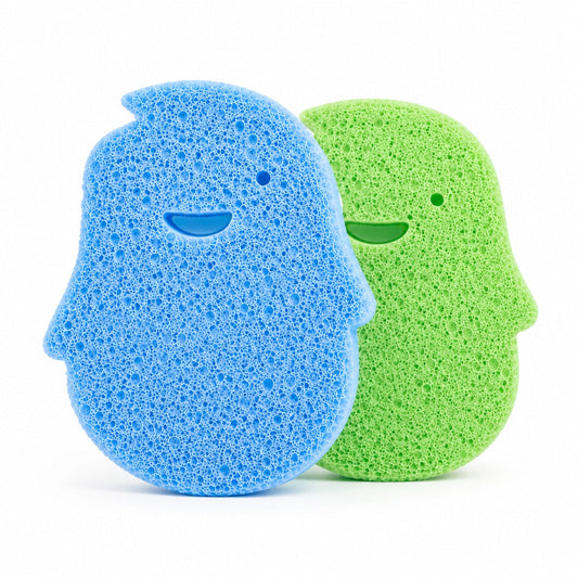 GOODA - EPONGES BAIN SNAP 2 PIECES BLEU/VERT