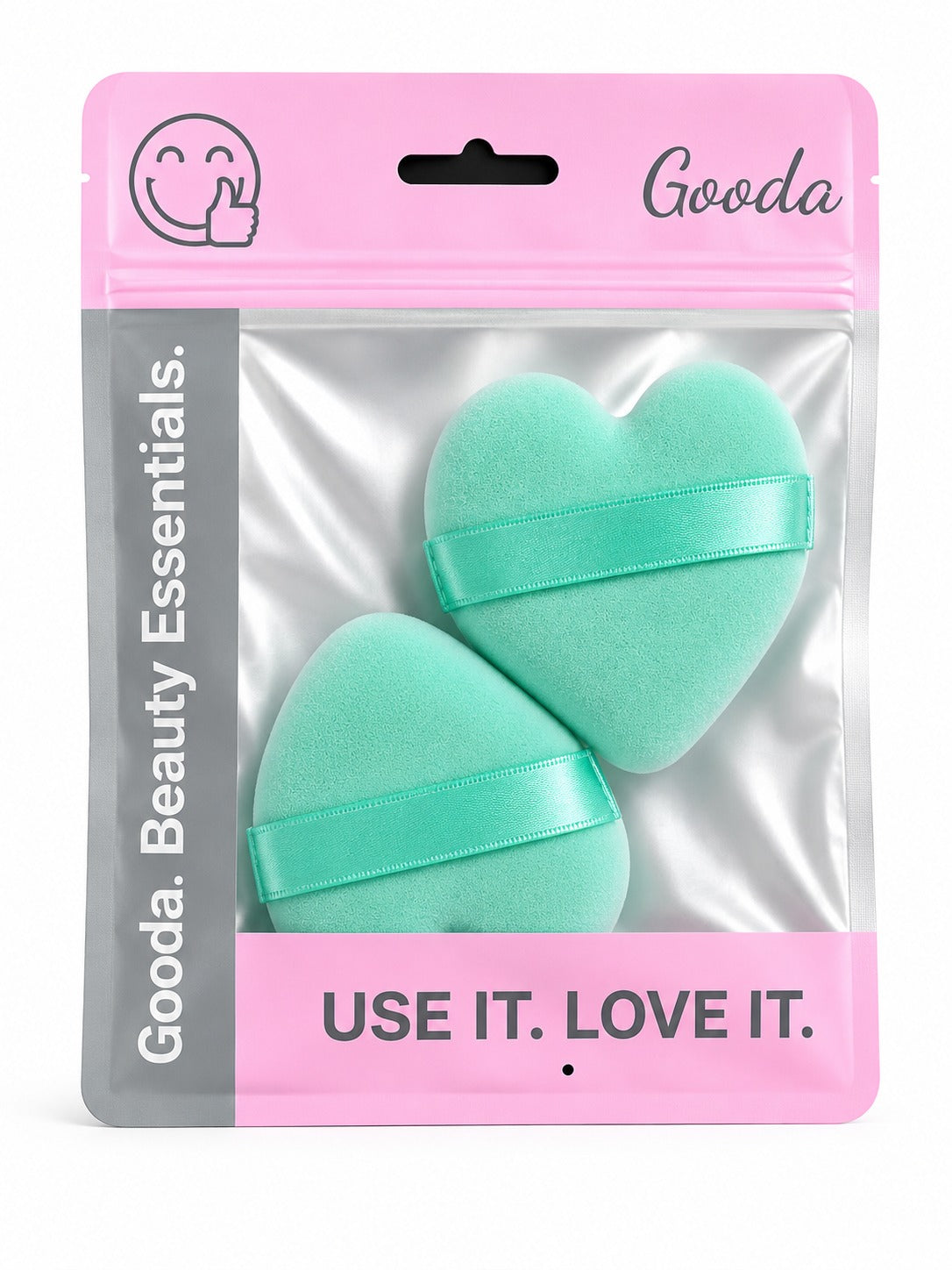 GOODA - EPONGES COEUR 2 PIECES VERT
