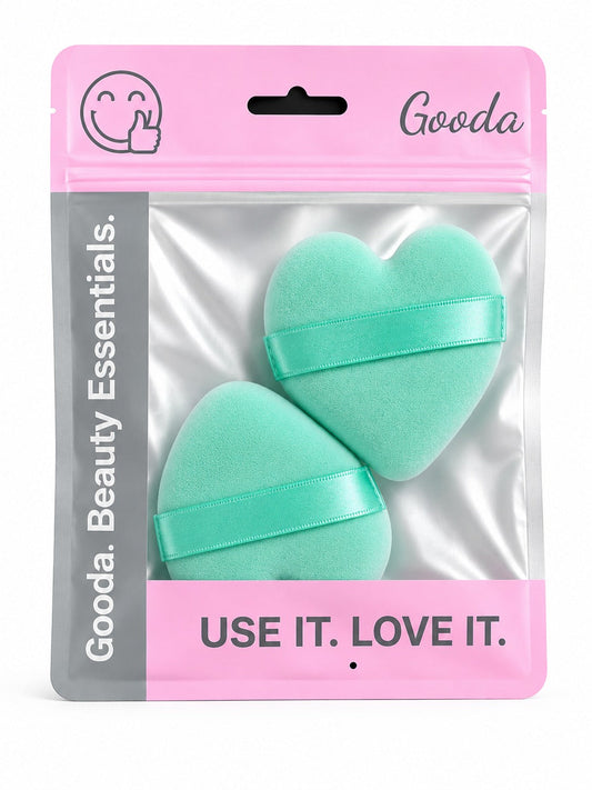 GOODA - EPONGES COEUR 2 PIECES VERT