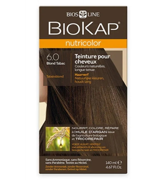 BIOKAP - NUTRICOLOR COLORATION NATURELLE 6.0 BLOND TABAC