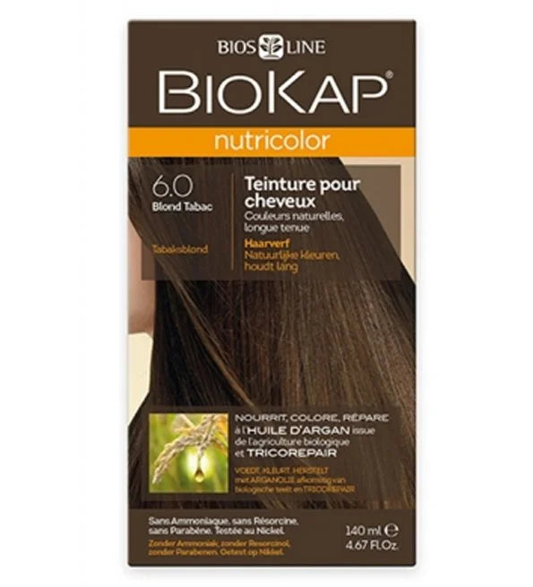 BIOKAP - NUTRICOLOR COLORATION NATURELLE 6.0 BLOND TABAC