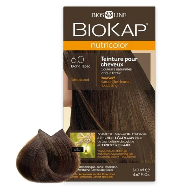 BIOKAP - NUTRICOLOR COLORATION NATURELLE 6.0 BLOND TABAC