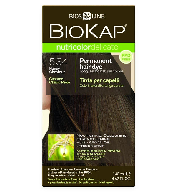 BIOKAP - NUTRICOLOR DELICATO COLORATION NATURELLE 5.34 CHATAIN CLAIR MIEL