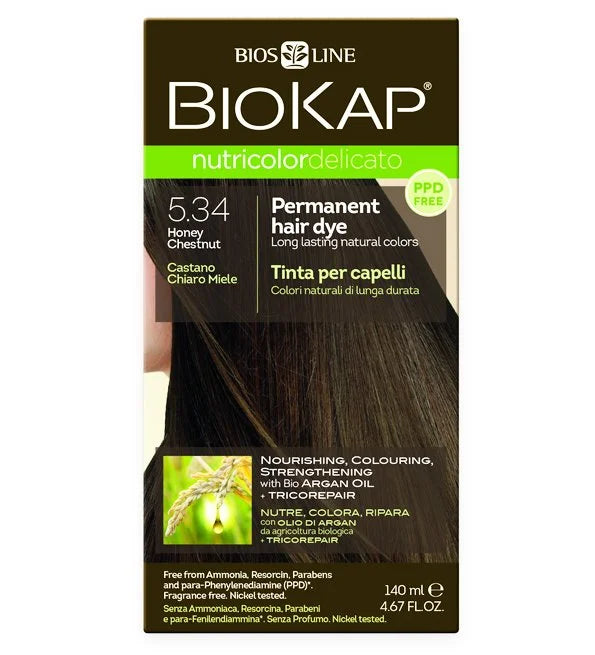 BIOKAP - NUTRICOLOR DELICATO COLORATION NATURELLE 5.34 CHATAIN CLAIR MIEL