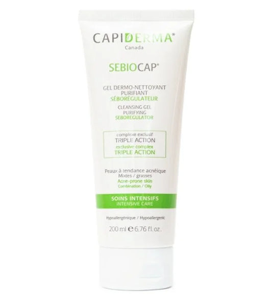 CAPIDERMA - GEL DERMO-NETTOYANT PURIFIANT SEBO REGULATEUR 200ML