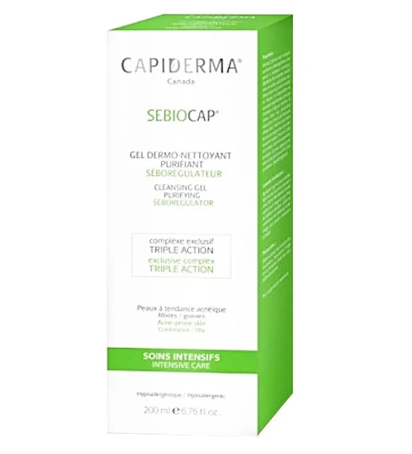 CAPIDERMA - GEL DERMO-NETTOYANT PURIFIANT SEBO REGULATEUR 200ML