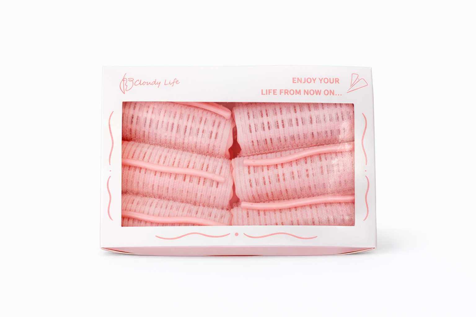 CLOUDY LIFE - COFFRET 6 HAIR ROLLER CORAL CL3159