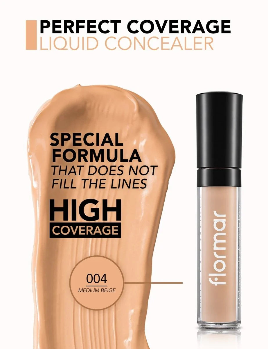 FLORMAR - PERFECT COVERAGE LIQUID CONCEALER-04 MEDIUM BEIGE