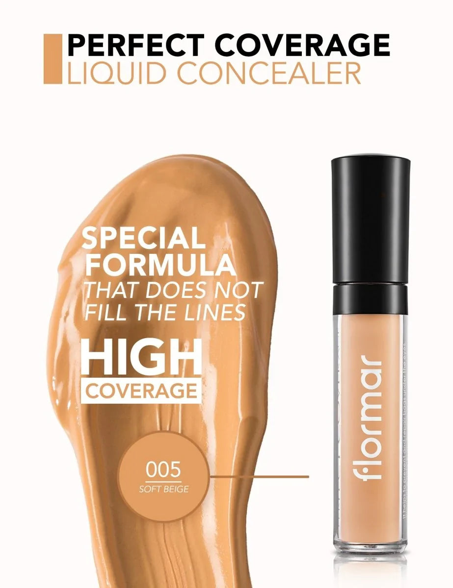 FLORMAR - PERFECT COVERAGE LIQUID CONCEALER-05 SOFT BEIGE