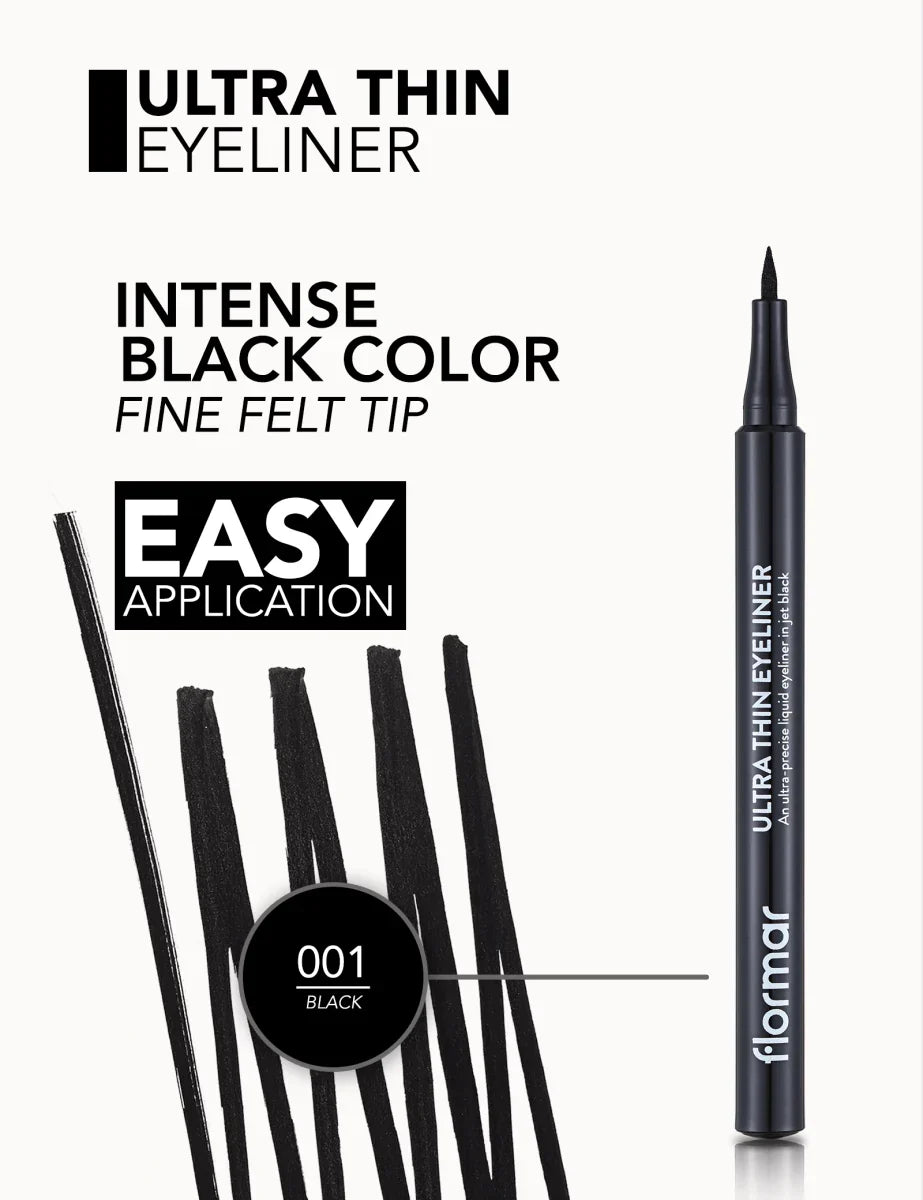 FLORMAR - ULTRA THIN EYELINER BLACK