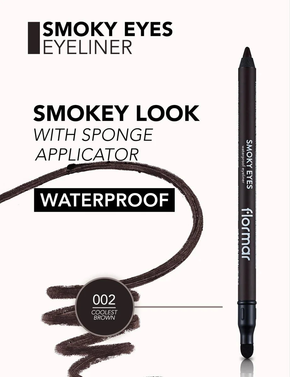 FLORMAR - SMOKY EYES COOLEST BROWN W.PROOF E.LINR 002