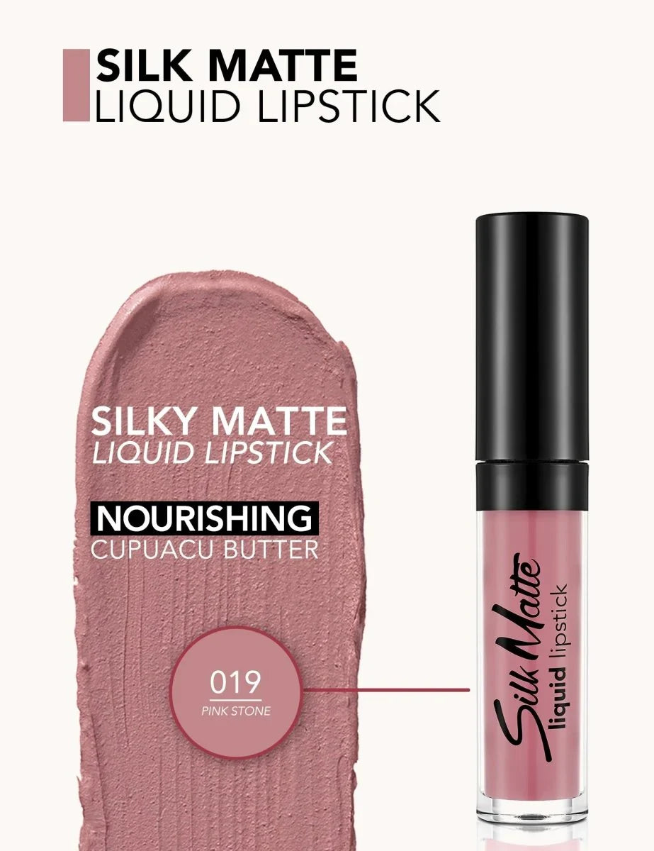 FLORMAR - SILK MATTE LQUID LIPSTICK-PINK STONE 019