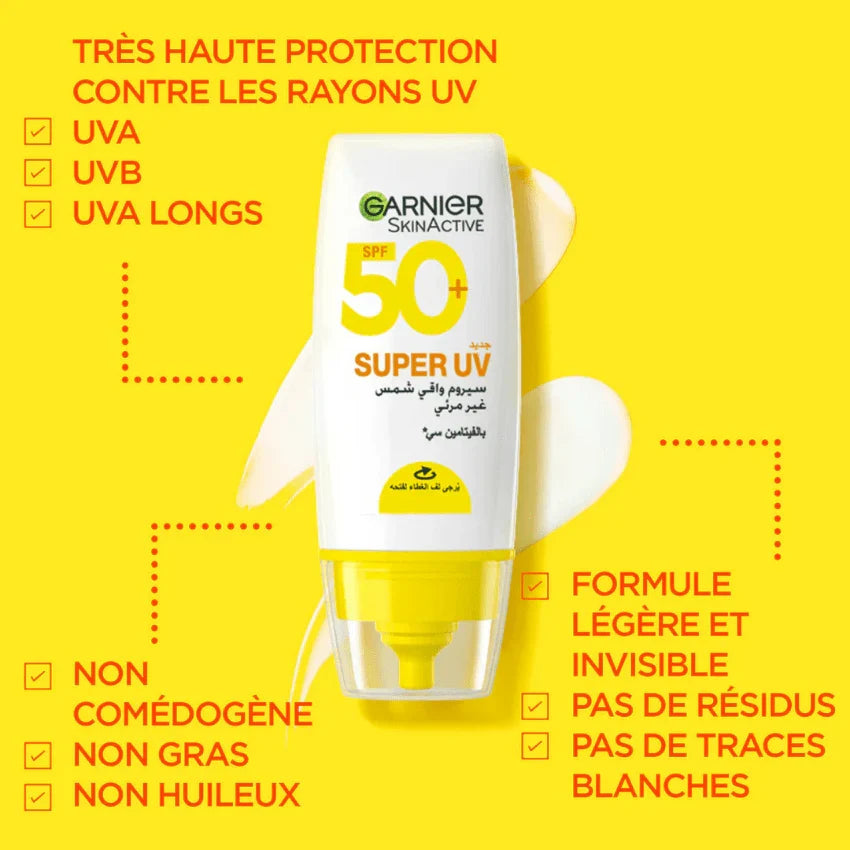 GARNIER - SUPER UV SERUM INVISIBLE SUNSCREEN 30 ML
