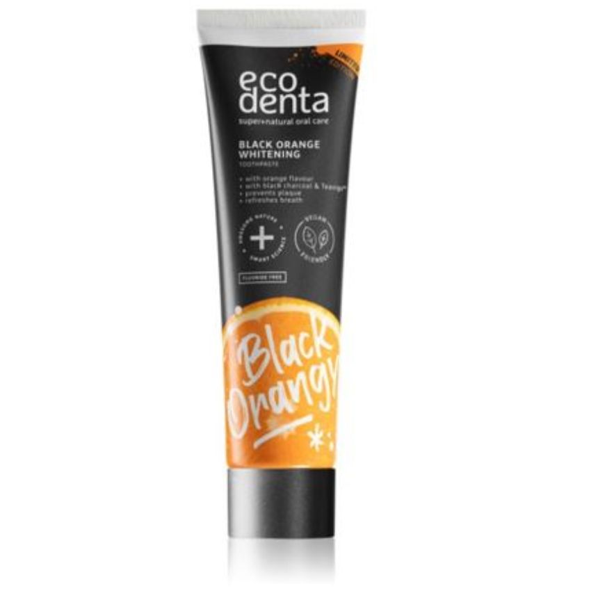 ECODENTA - DENTIFRICE BLANCHISSANT AU CHARBON ACTIF ET ORANGE 100 ML