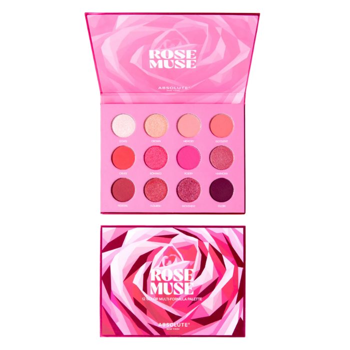 ABSOLUTE NEW YORK - ROSE MUSE 12 COLOR MULTI FORMULA PALETTE 0.85 G X 12 MESP07