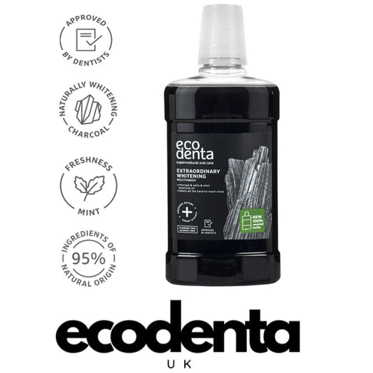 ECODENTA - BAIN DE BOUCHE BLANCHISSANT AU CHARBON ACTIF 500 ML