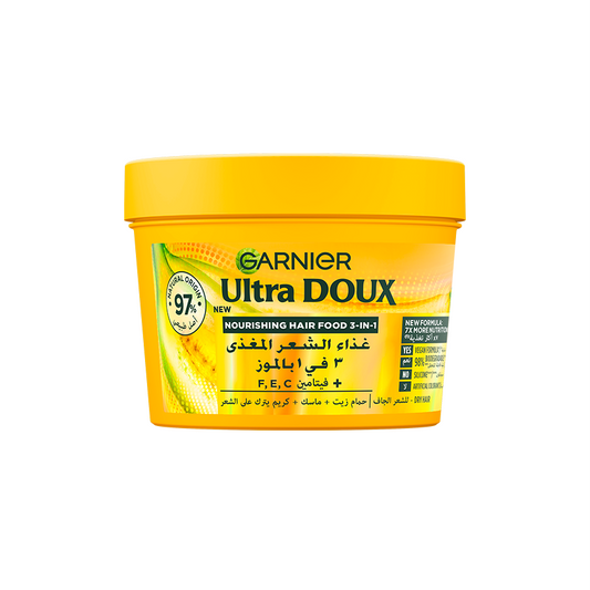 GARNIER - ULTRA DOUX - HAIR FOOD MASQUE NOURISSANT MULTI- USAGES À LA BANANE 390 ML