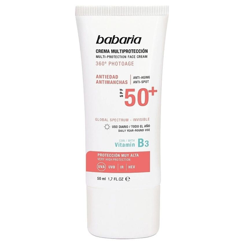 BABARIA - ECRAN SOLAIRE PEAU NATURE SPF50 50ML