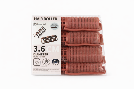 CLOUDY LIFE - HAIR ROLLER 3,6CM DIAMETER WITH TEETH MARRON CL361