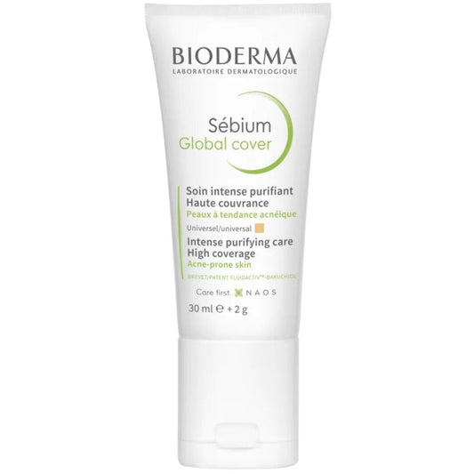 BIODERMA - SEBIUM GLOBAL COVER SOIN INTENSE PURIFIANT HAUTE COUVRANCE 30ML 05/27