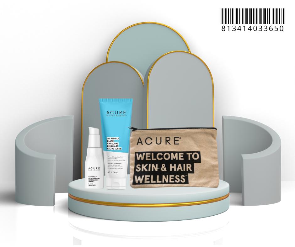 ACURE - PACK NIACINAMIDE SERUM AND CHARCOAL FACIAL SCRUB