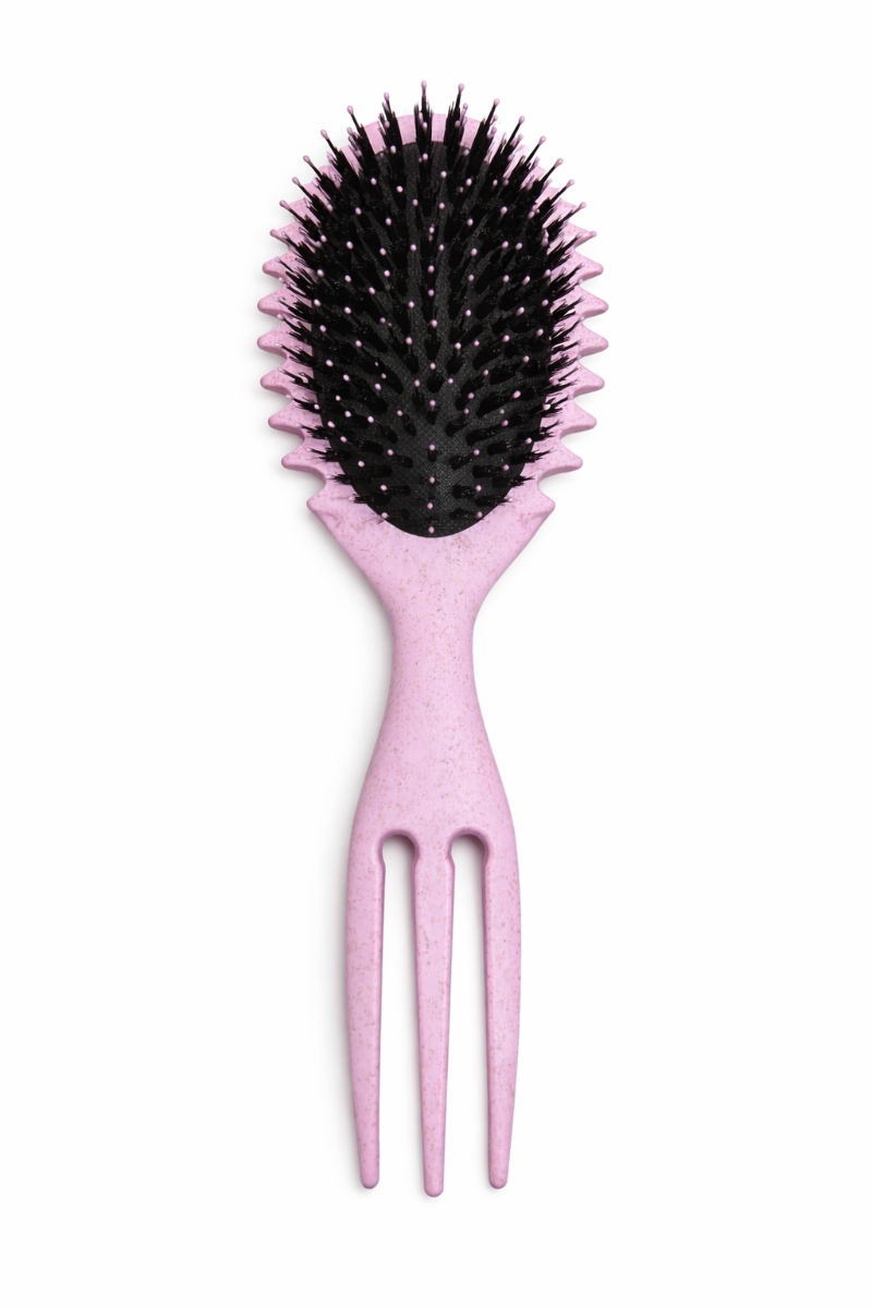 CECILIA - BROSSE CHEVEUX BOUCLES OVALE MAUVE 2038