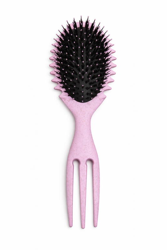 CECILIA - BROSSE CHEVEUX BOUCLES OVALE MAUVE 2038