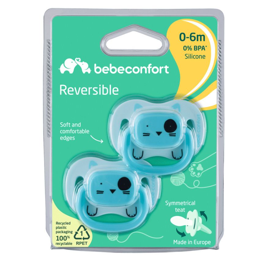 BEBECONFORT - REVERSIBLE SUCETTE 0-6M SOFT AND COMFORTABLE EDGES