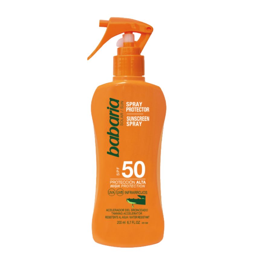 BABARIA - SPRAY LOTION SOLAIRE ALOE SPF-50 200ml