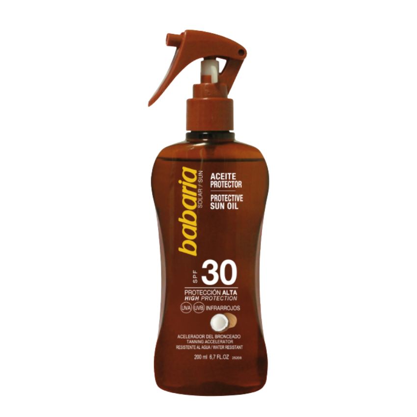 BABARIA-HUILE PROTECTIVE SPRAY SPRAY DE NOIX DE COCO SPF 30 200 ML