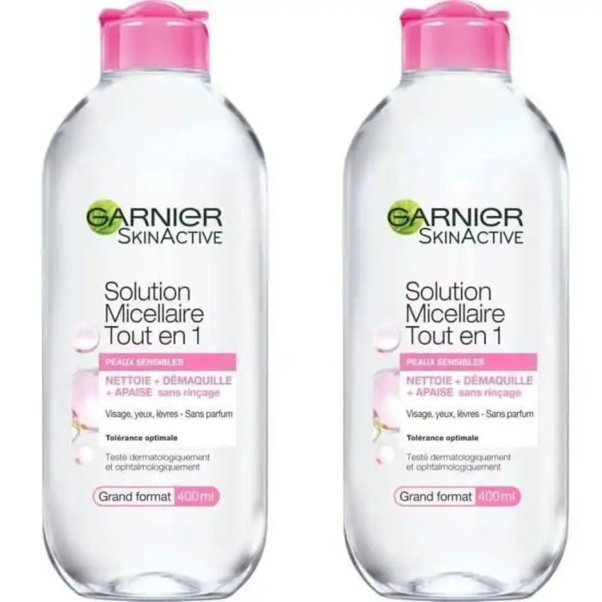 GARNIER - LOT DE 2 MICELLAIRES PEAUX SENSIBLES 400ML