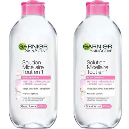 GARNIER - LOT DE 2 MICELLAIRES PEAUX SENSIBLES 400ML