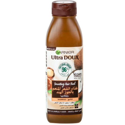 GARNIER - ULTRA DOUX SMOOTHING HAIR FOOD SHAMPOO - 350ML
