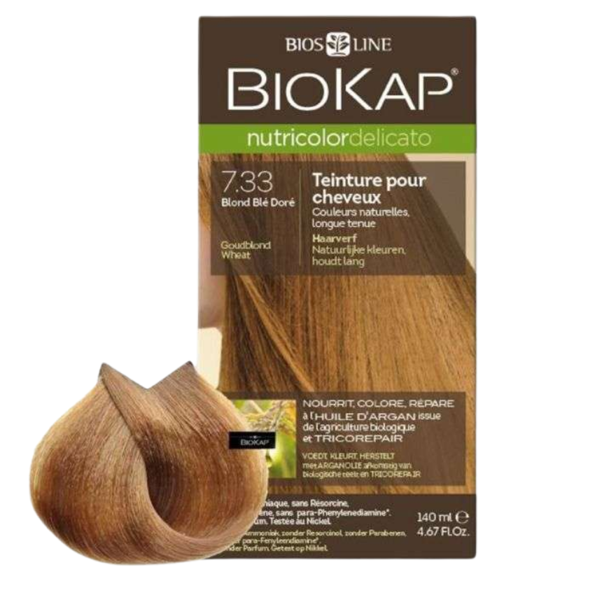 BIOKAP - NUTRICOLOR DELICATO 7.33 BLOND DE BLE DORE