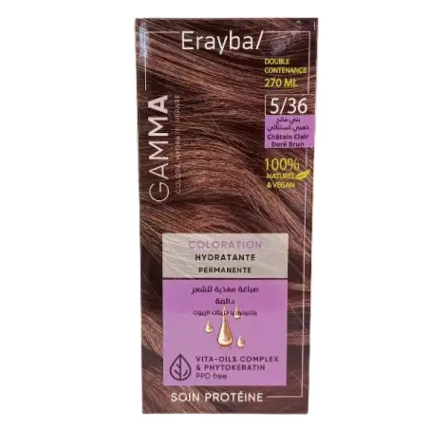 ERAYBA - GAMMA COLOR 5/36 CHATIN CLAIR DORÉ BRUN