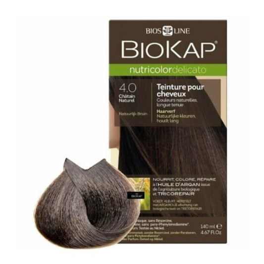 BIOKAP - NUTRICOLOR DELICATO COLORATION NATURELLE 4.0 CHATAIN NATUREL