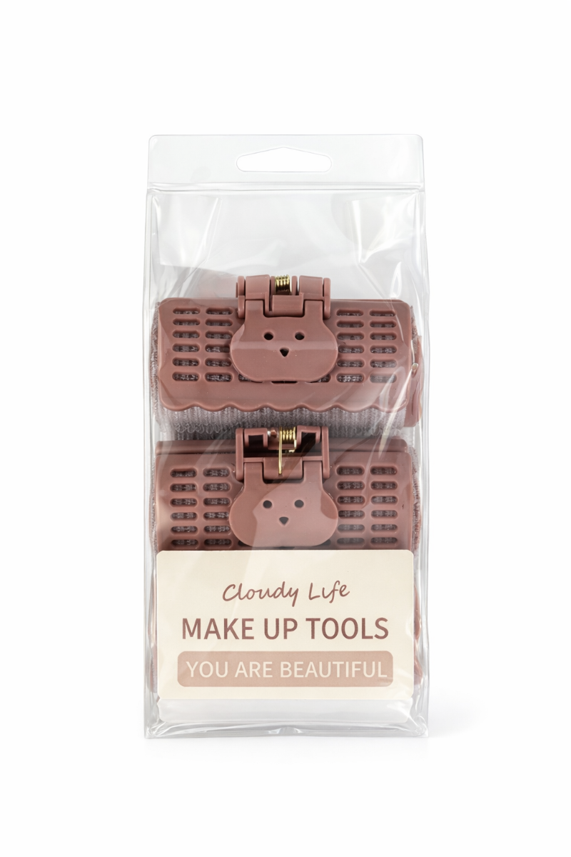 CLOUDY LIFE - 3 HAIR ROLLER MARRON