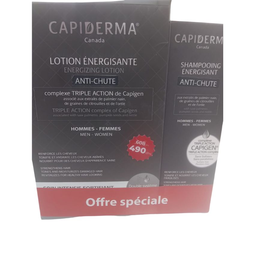CAPIDERMA - PACK LOTION ANTI-CHUTE SHAMPOOING ANTI-CHUTE 200ML