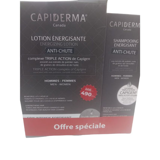 CAPIDERMA - PACK LOTION ANTI-CHUTE SHAMPOOING ANTI-CHUTE 200ML