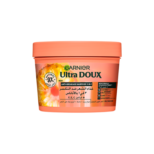 GARNIER - ULTRA DOUX - HAIR FOOD ANANAS 390ML Vitamines C, E & F