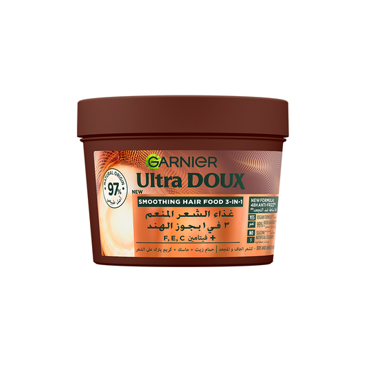GARNIER - ULTRA DOUX HAIR FOOD MASQUE LISSANT NOIX DE COCO 390 ML