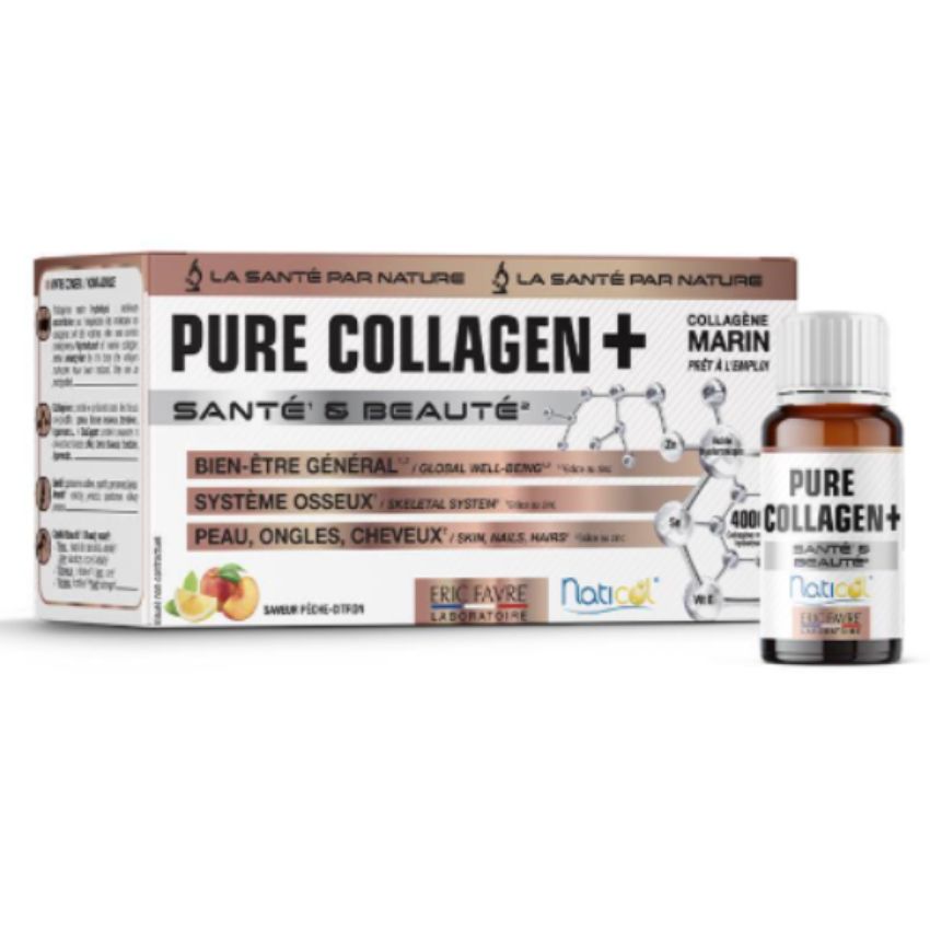 ERIC FAVRE - PURE COLLAGEN 10*15ML PECHE ET CITRON