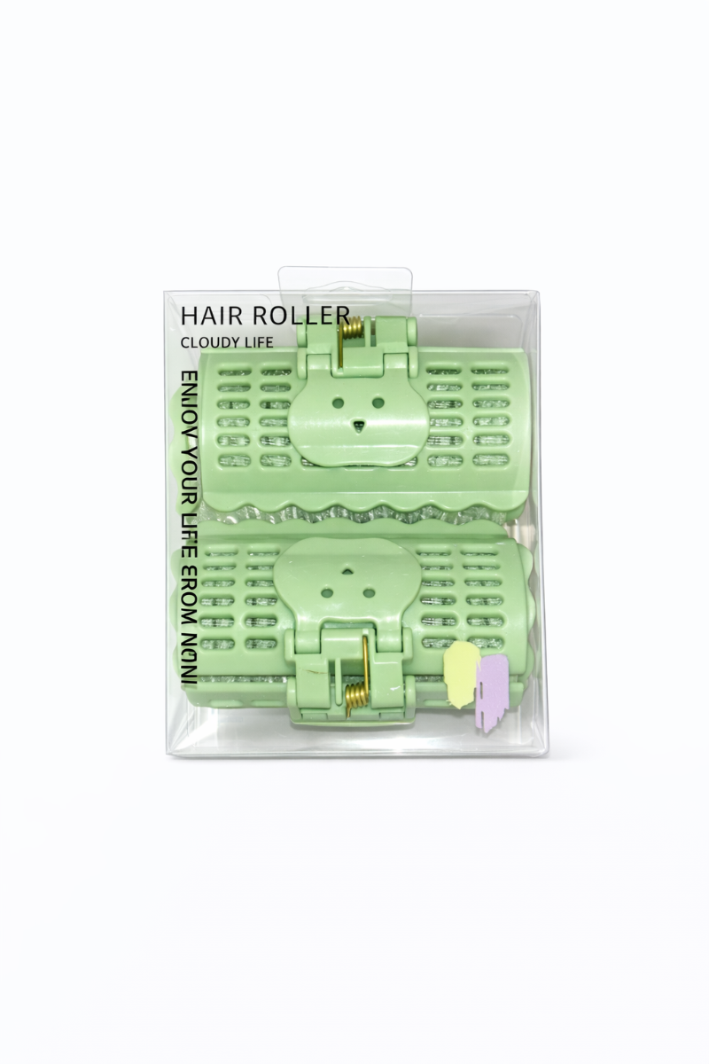 CLOUDY LIFE - 2 HAIR ROLLER VERT CL15274