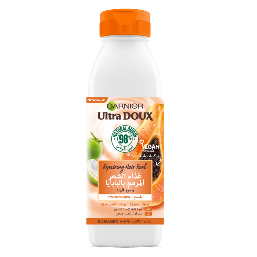 GARNIER - ULTRA DOUX HAIRFOOD APRES SHAMPOOING PAPAYE 350ML