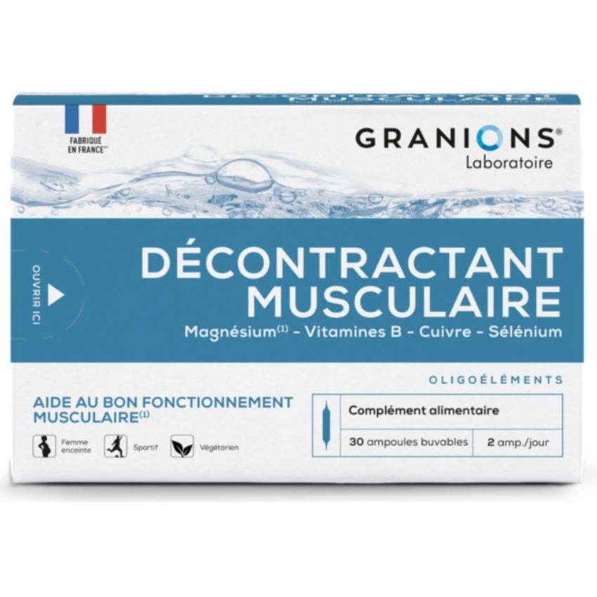 GRANIONS - DECONTRACTANT MUSCULAIRE B30 AMPOULES