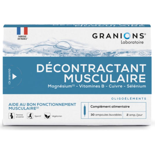 GRANIONS - DECONTRACTANT MUSCULAIRE B30 AMPOULES