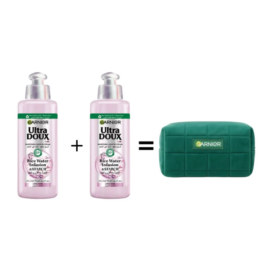 GARNIER - LOT 2 SOIN SANS RINCAGE RICE WATER = TROUSSE