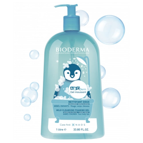 BIODERMA - ABCDERM GEL MOUSSANT NETTOYANT DOUX 1L