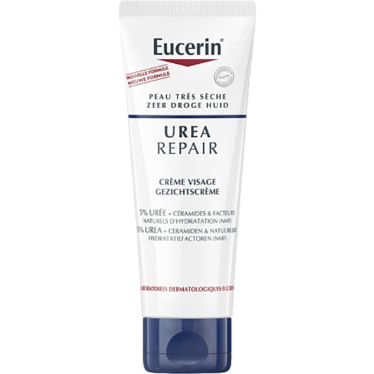EUCERIN - UREAREPAIR CRÈME VISAGE 5% D'URÉE PEAUX TRÈS SÈCHES, 50ML |