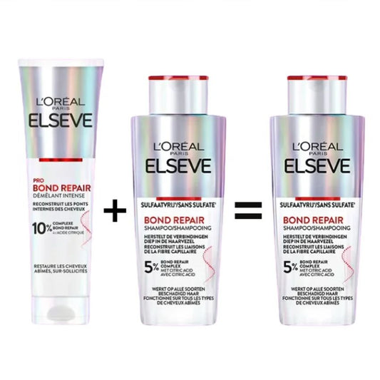 ELSEVE - PACK ROUTINE BOND REPAIR SHAMPOING 2X 200ML PRE-SHAMPOOING 200ML
